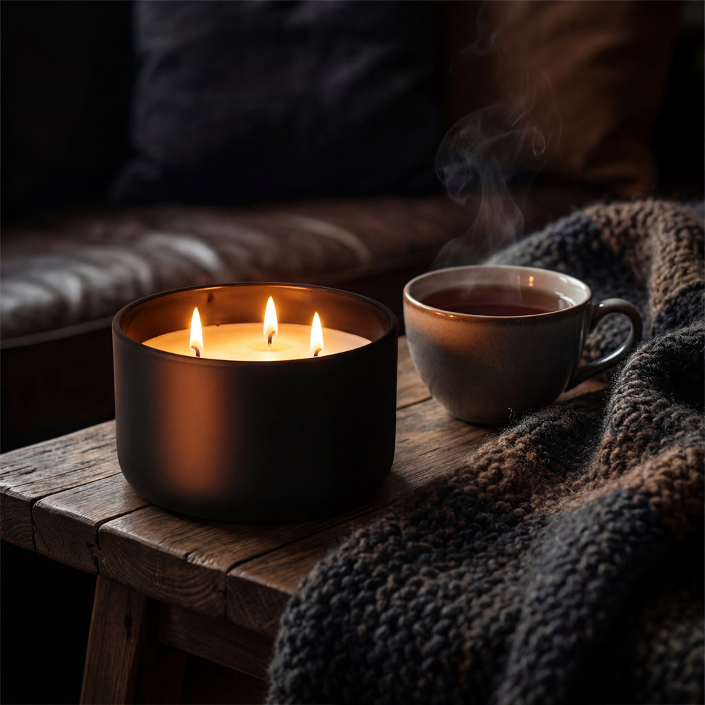 Ceramic Soy Candle – Cozy Boho Collection