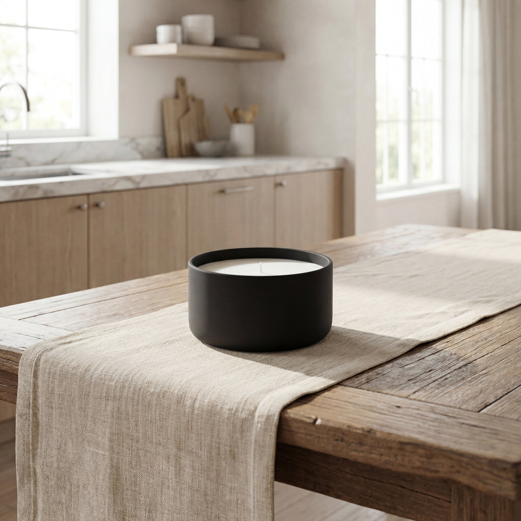 Ceramic Soy Candle – Cozy Boho Collection