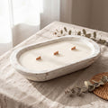 Handmade Soy Candle in Wooden Dough Bowl – Natural Home Decor